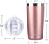 SUNWILL 20 oz Travel Coffee Tumbler, Insulated Mug with Lid, Stainless Steel Cup, Rose Gold