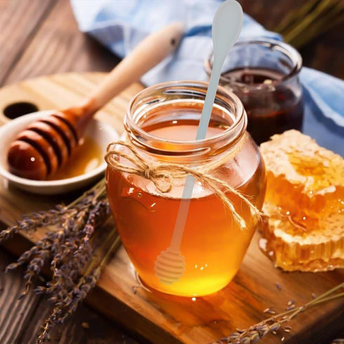 2 PACK Syrup Dipper Honey Dipper Stick Silicone, Long Handle Syrup Dipper Stick, Honey Mixing Stirrer Spoon, Honey Wand