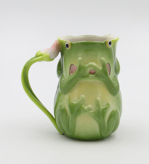4-1/8-Inch Porcelain Fairy Frog Mug