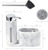 3 1 Set Countertop, Soap Dispenser with Sponge Holder, Kitchen Soap Dispenser Pump, Sponge Caddy and Brush Holder