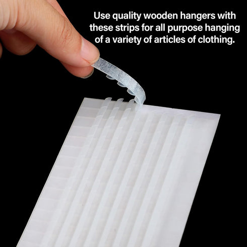 Yalikop 200 Pcs Non Slip Rubber Clothes Hanger Grips, Adhesive Clothing Hanger Grip for Home, Clear
