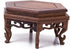THY COLLECTIBLES Beautiful Hand Craft Hexagon Rosewood Oriental Fishbowl Vase Stand 6.5"