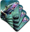 Rainbow Trout-Ceramic Tile Coasters, Set of 4 3dRose cst_3462_3