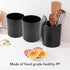 360 Degree Rotatable Large Kitchen Utensil Holder, Anti Slip Durable PP Chopstick Basket for Home Kitchen (Black)