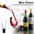 Wine Bottle Opener Set - 4PCS Travel Portable Cork Remover with Aerator, Foil Cutter, Vacuum Stopper for Wine Lovers