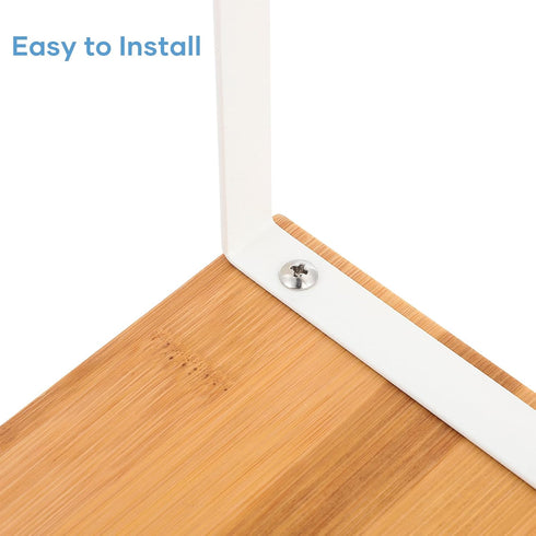 Counter NEX Kitchen Cabinet and Shelf Organizer, Stackable & Expandable, White and Natural