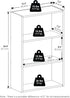 3-Tier 7 17 26, Furinno Basic Book Shelf, Bookshelf, Cube Storage Organizer Bookcase with Open Shelf, x x for Living