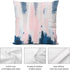 Nebra Abstract Blush and Blue Throw Pillow Covers, Cozy Square Pillowcases for Bed Couch Sofa Living Room Cushion Cover