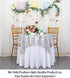 ShinyBeauty Silver Sequin Tablecloth 36x36-Inch Square Glitter Table Cover for Parties