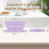 2 Pieces Collapsible Paperless Travel Pour Over Coffee Dripper Kit, Portable Silicone Filter Reusable (Purple+Green)