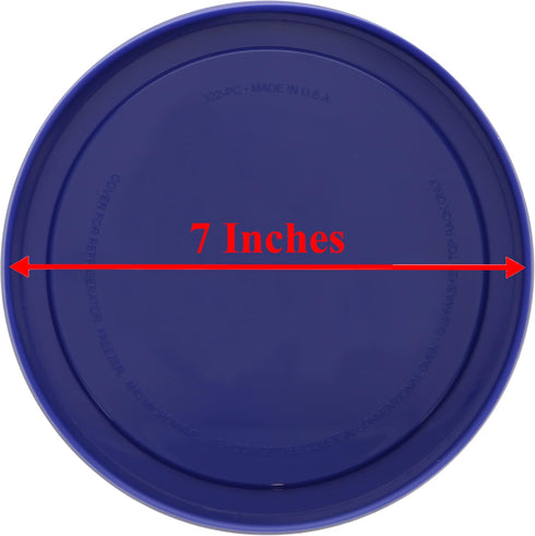 Pyrex 322-PC Blue Round Plastic Mixing Bowl Lid - Made in the USA (Not for Pyrex 7201)