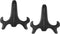 uxcell 2pcs 5" Black Wood-like Plastic Folding Easel Plate Holder for Decorative Picture Frames