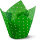 Polka Dot Green Tulip Baking Cups, Cupcake Liners, Greaseproof Paper, 100 Count