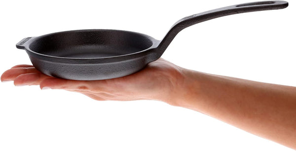 Victoria 4-Inch Pre-Seasoned Cast Iron Skillet, Frying Pan with Long Handle, Made in Colombia
