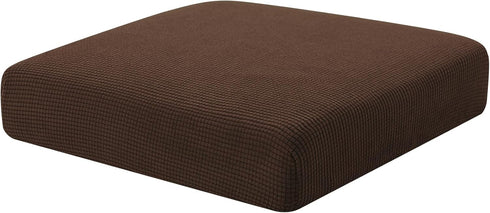 Hokway Stretch Couch Cushion Covers, Sofa Seat Cushion Slipcover Protector, Chocolate, Small