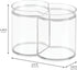 iDesign Clarity Collection Round Plastic Canister Cosmetic Organizer with Top Tray Lid, Clear – 6.12” x 3.62” x 4.35”