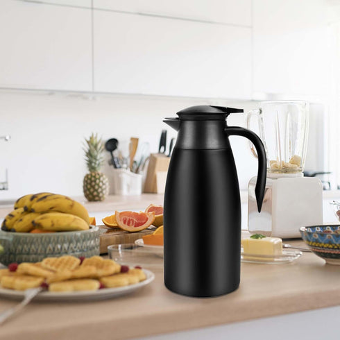 68oz Coffee Carafe Airpot, Insulated Stainless Steel Vacuum Thermal Pot for Coffee, Hot Water, and Tea