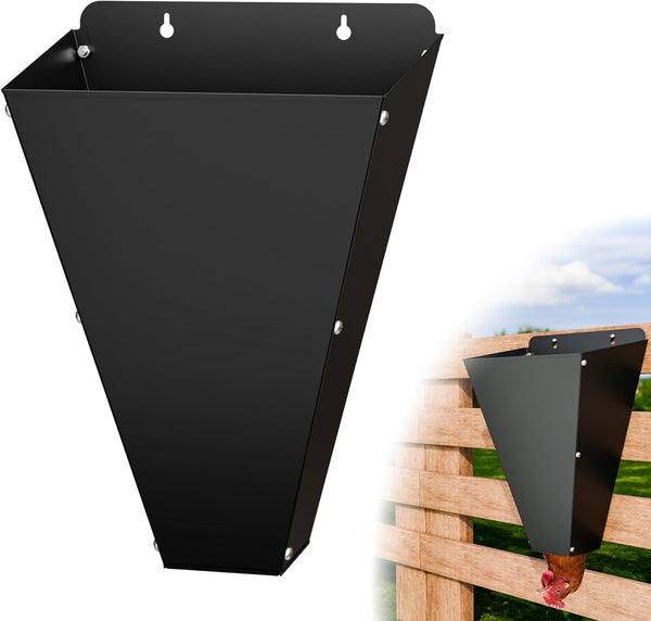 Large Size Chicken Restraining Cone, Heavy Duty Metal Poultry Cone with Flat