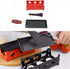 Cheese Raclette Non Stick Stretchable Baking Tray, Iron Metal Grill Plate Accessories for Cheese Melting, Red Hob