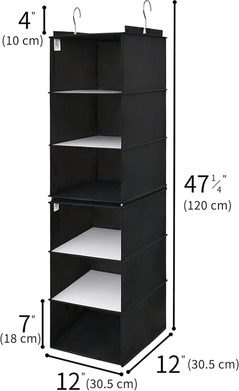6-Shelf Closet, 2 Pack 3-Shelf GRANNY SAYS Hanging Organizer for Separable to Hanging Shelves, Hanging Organizer