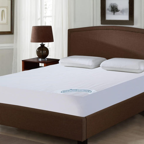 SPRINGSPIRIT Twin Mattress Protector Waterproof, Fitted Mattress Pad Cover up to 14'' Depth Pocket