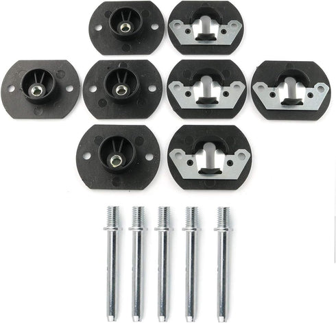 E-Outstanding Pin Style Sofa Connector, 4 Sets Black Sofa Couch Sectional Furniture Hardware Accessories