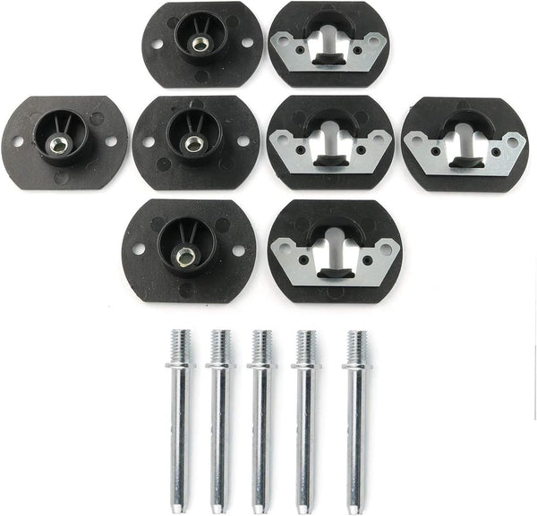 E-Outstanding Pin Style Sofa Connector, 4 Sets Black Sofa Couch Sectional Furniture Hardware Accessories