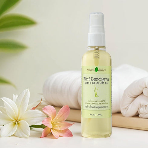 Thai Lemongrass Linen and Room Spray, Natural Air Freshener with Pure Lemongrass Essential Oil