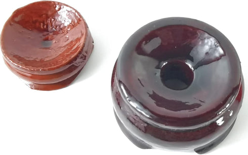 NSBELL 20PCS 2 Sizes Wooden Egg Stands Holders Displays Stand Ball Egg Base for Crystal Ball Sphere Globe Stone Decor