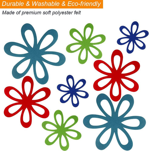 BYKITCHEN Felt Pan Separators, Set of 20 & 4 Sizes, Flower Glass Bowl Dish Protectors for Stacking Cookware