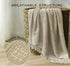 KyraHome 100% 90"x90", Summer Organic Cotton Throw Blankets, Queen Pre-Washed Plant Dyed, Breathable Lightweight Soft