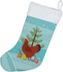 Caroline's Treasures BB9210CS Teal Fireplace Hanging New Hampshire Red Chicken Christmas Stocking, Family Holiday Decor