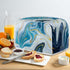 Turquoise Marble Toaster Cover, 2-4 Slice Dust Protection & Waterproof, Universal Size for Microwave Toaster Oven
