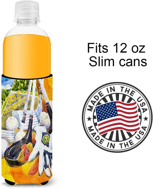 Golf Clubs, Ball and Glove Ultra Beverage Insulators for Slim Cans