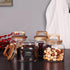 SAIOOL Set of 4 Glass Jars with Airtight Lid, Borosilicate Kitchen Canisters for Candy, Cookie, Rice, Sugar