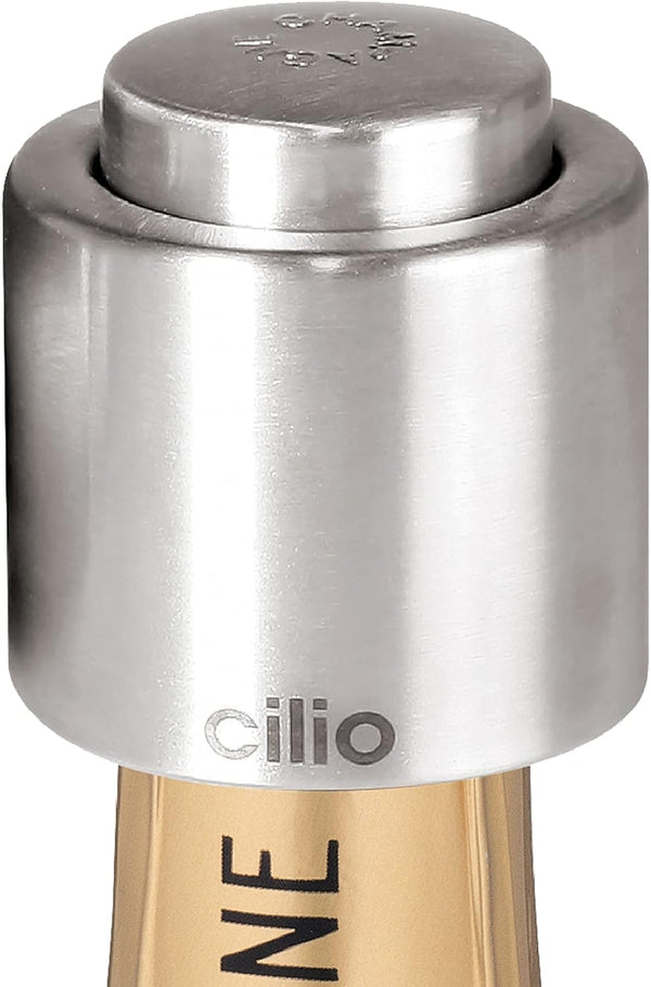 Cilio Stainless Steel Champagne Sealer, Bottle Stopper for Champagne Bottles