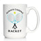 Causing A Racket - Large 15oz White Ceramic Mug - Funny Tennis Themed Decor and Gifts