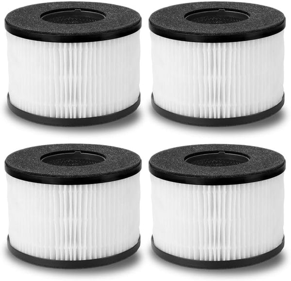 Smilyan BS-03 True HEPA Replacement Filter, 4 Pack for PARTU and Slevoo BS03 HEPA Air Purifier, 3-in-1 Filtration System
