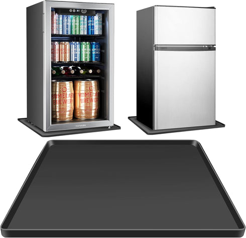 Mini Fridge Silicone Mat with Raised Edges, 24''x24''x0.5'', Prevents Water Leakage from Electrical Equipment