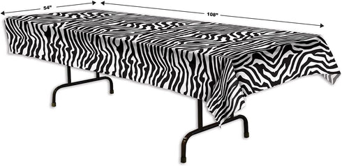 Zebra Print Plastic Tablecover