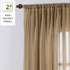 Thermoregulating Semi-Sheer Curtains, Energy-Saving Privacy Panels with UV Light Deflection, Taupe, 108" L x 59" W,