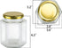 Encheng 16 oz Clear Hexagon Jars with Lids (Golden), Mason Jars for Honey, Foods, Jams, Liquid, Spice Jar, 12 Pack