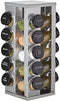 Kamenstein 20 Jar Heritage Revolving Spice Rack with Spices Included, Brushed Stainless