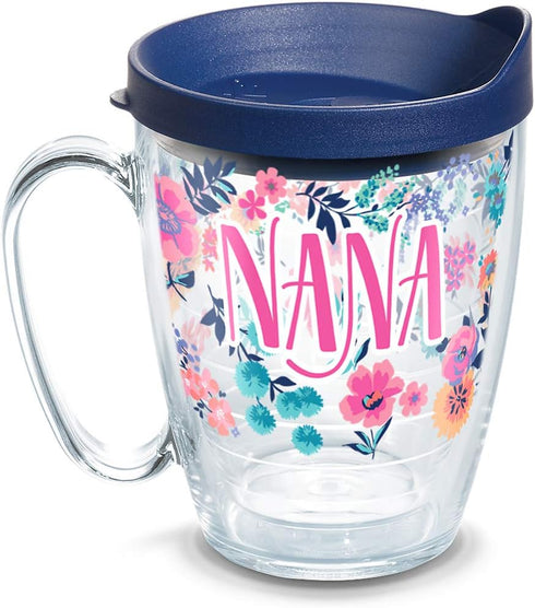 Tervis Made in USA Double Walled Dainty Floral Mother's Day Insulated Tumbler Cup, 16oz Mug