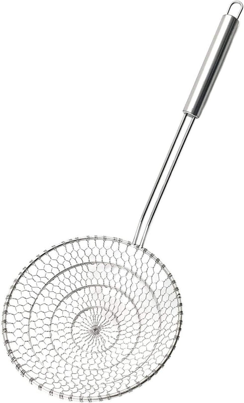 Best Utensils Asian Kitchen Stainless Steel Spider Strainer - Professional Wire Skimmer, 7-Inch Basket