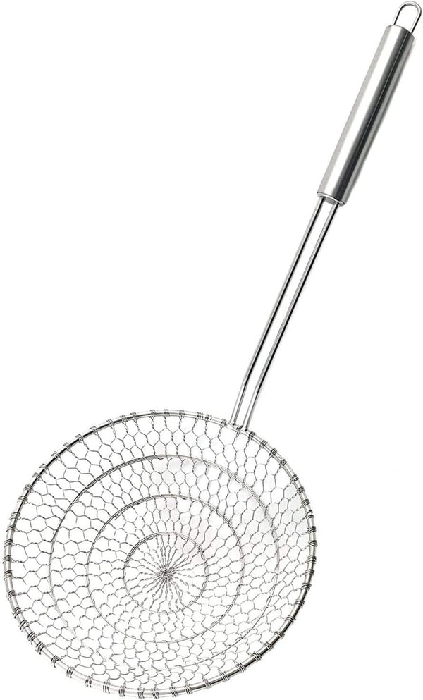 Best Utensils Asian Kitchen Stainless Steel Spider Strainer - Professional Wire Skimmer, 7-Inch Basket