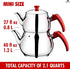 Set Set, 0.84 1.26 Hakan Teapot with Self Strainer Double Lids, Stainless Steel Mini Double Bondy Tea Pot Turkish