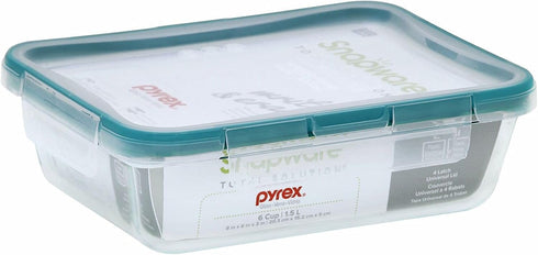Snapware 6-Cup Total Solution Rectangle Food Storage Container, Glass