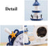 RTGGSEL Mediterranean Nautical Silent Desk Clock, Lighthouse Helm Wooden Clocks, Beach Theme Clock Decor Ornament