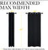 NICETOWN Halloween Pitch Black Solid Thermal Insulated Blackout Curtains/Drapes for Bedroom Window (2 Panels, 42" x